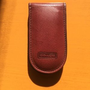 Two Coach Oxblood Money Clips — Never Used